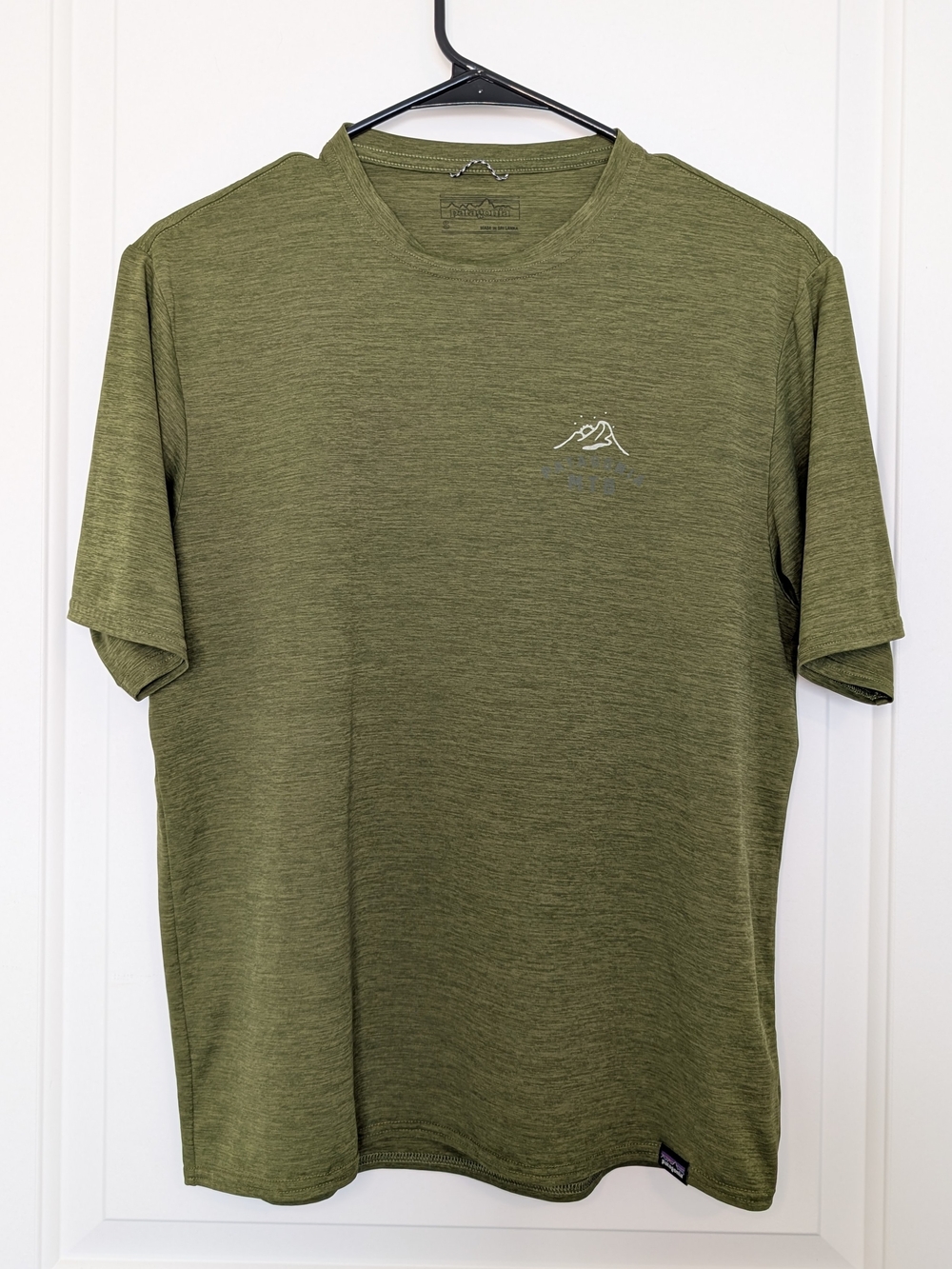 Patagonia Capilene Cool Daily Graphic T-Shirt Green MTB Built Clean Men's Small